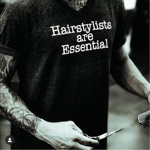 Hairstylists are E Essential men’s T-shirts various sizes